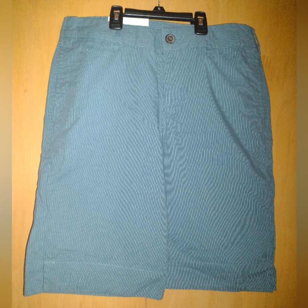 Merona Blue Striped Bermuda Shorts with Tags Size 8